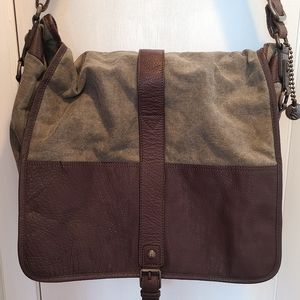 John Varvatos canvas messenger bag